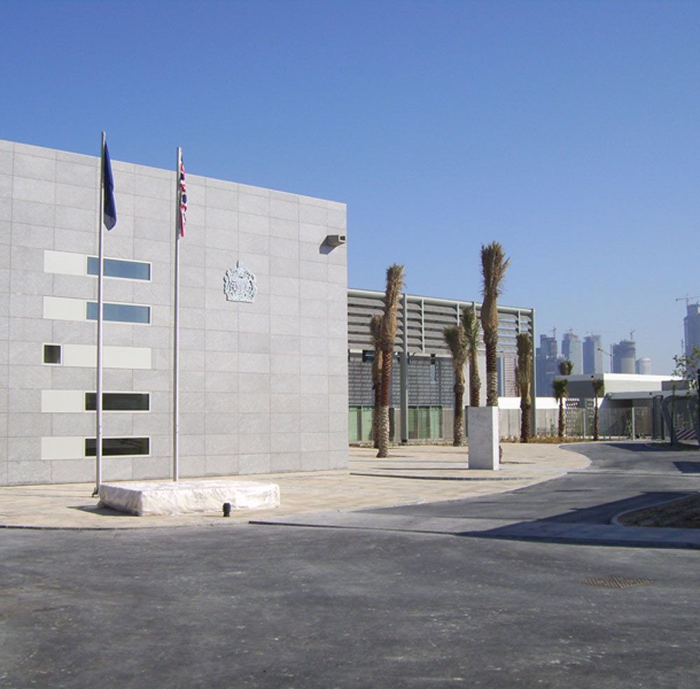 Doha embassy exterior.